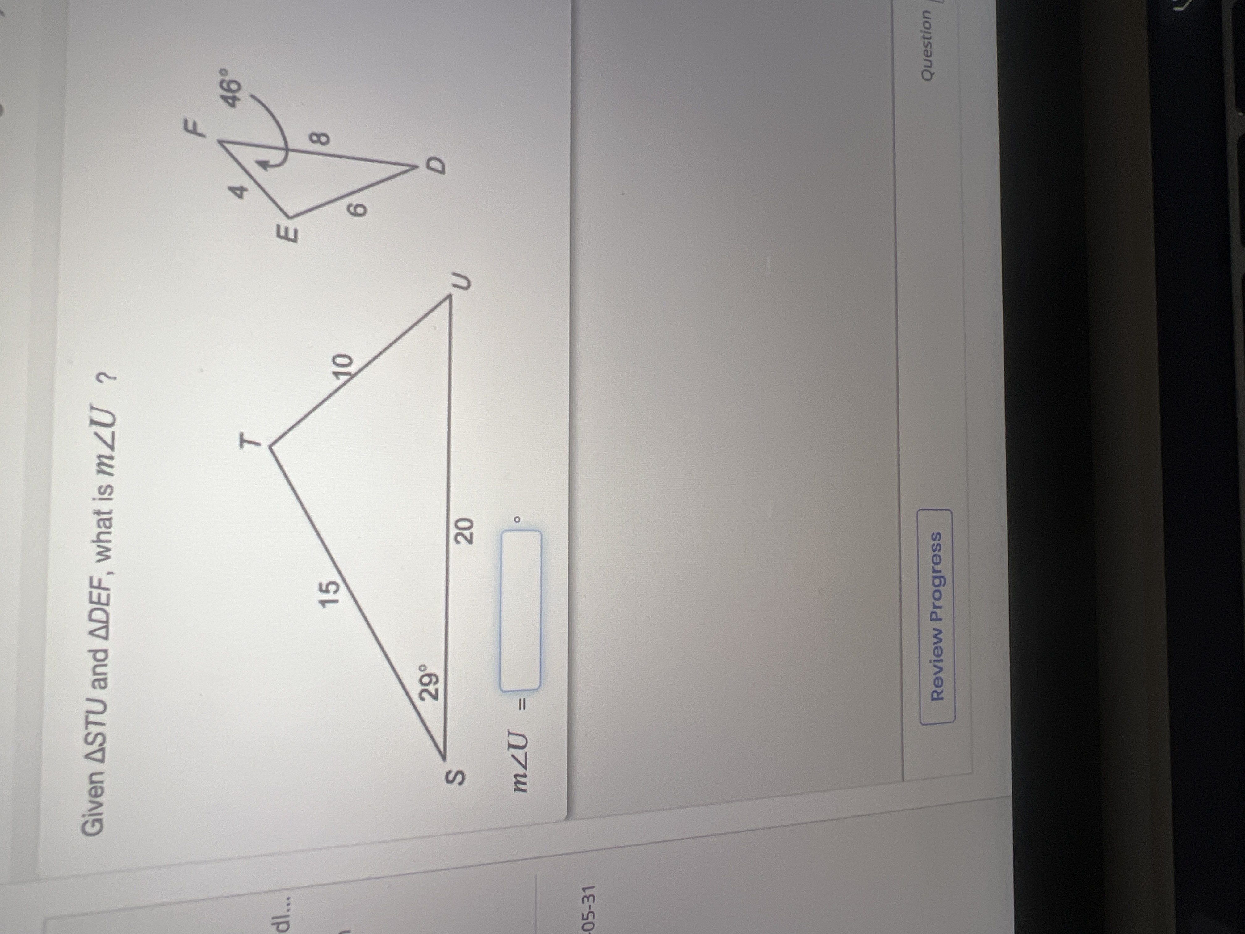 Solved Given Triangle STU And Triangle DEF What Is Chegg