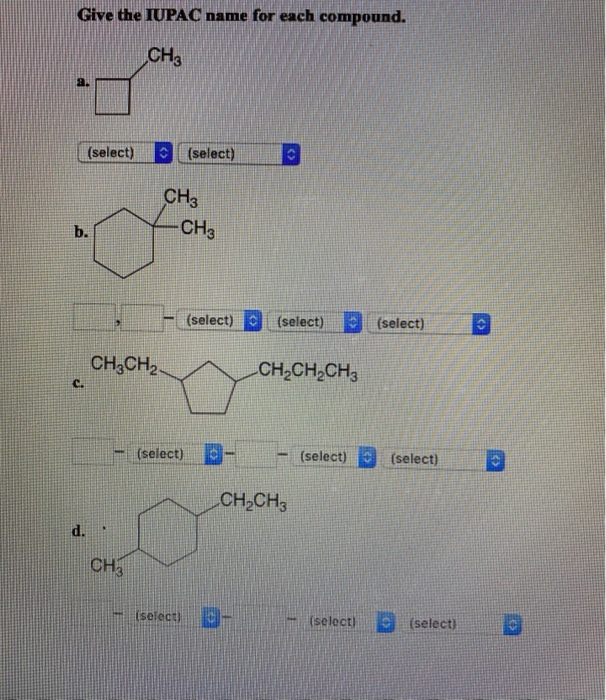 Solved Draw The Structure Corresponding To Each IUPAC Name Chegg