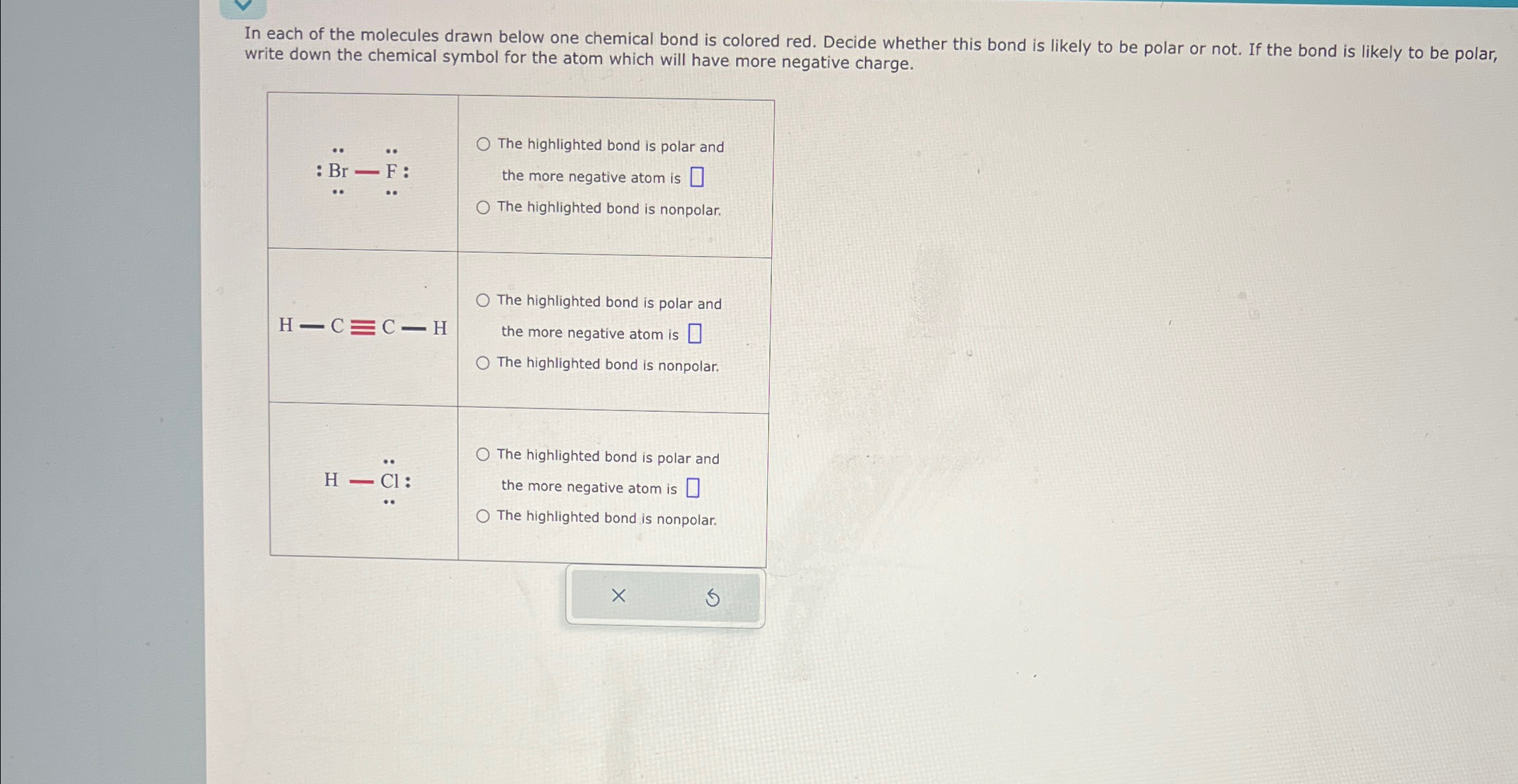 Solved In Each Of The Molecules Drawn Below One Chemical Chegg