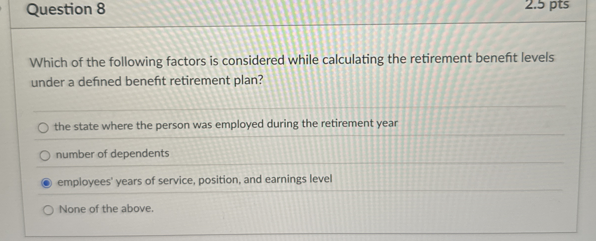 Solved Question Ptswhich Of The Following Factors Is Chegg