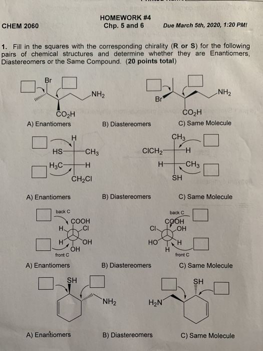 Solved Chem Homework Chp And Due March Th Chegg