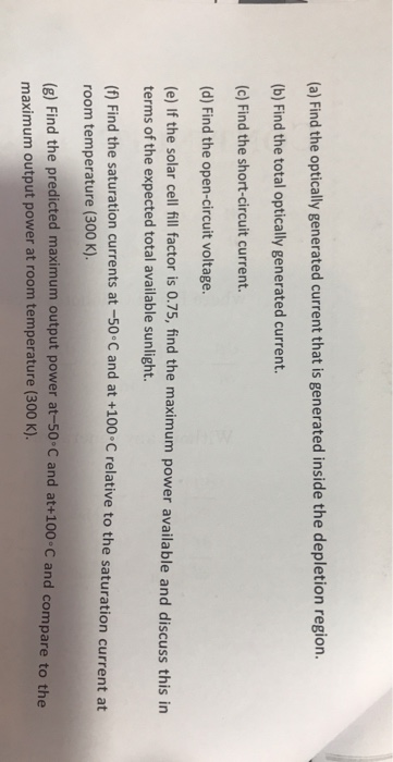 Solved Problem An Abrupt Silicon P N Junction Solar Cell Chegg