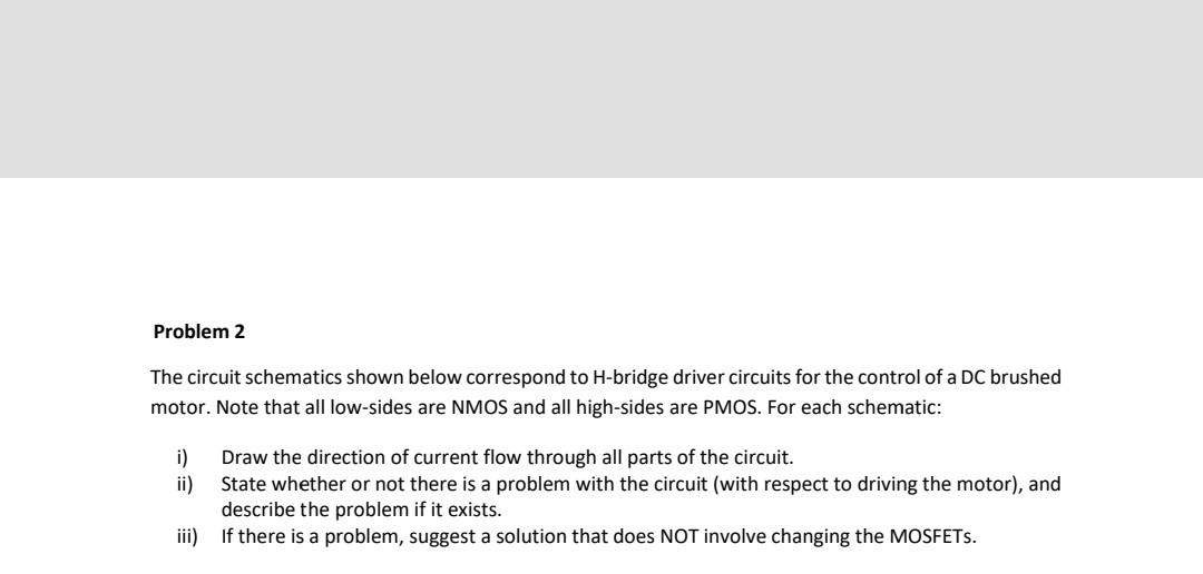 Solved Problem The Circuit Schematics Shown Below Chegg