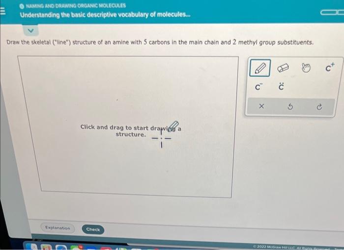 Solved Draw The Skeletal Line Structure Of An Amine With Chegg