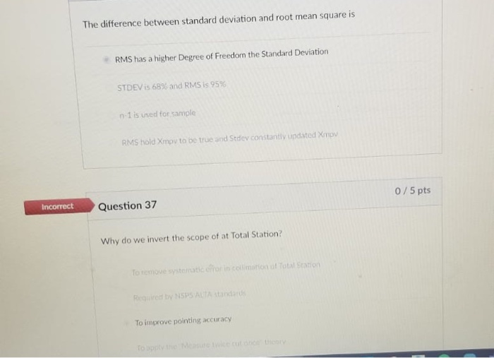 Solved The Difference Between Standard Deviation And Root Chegg