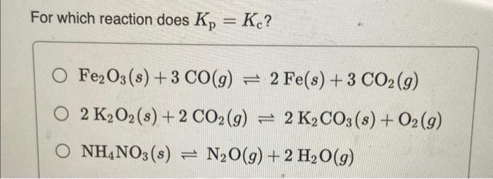 Solved The Reaction Below Has An Equilibrium Constant Chegg