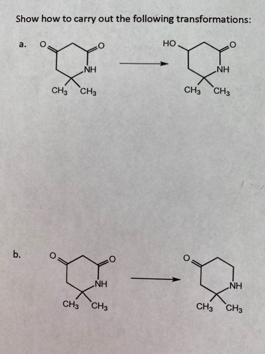 Solved Show How To Carry Out The Following Transformations Chegg