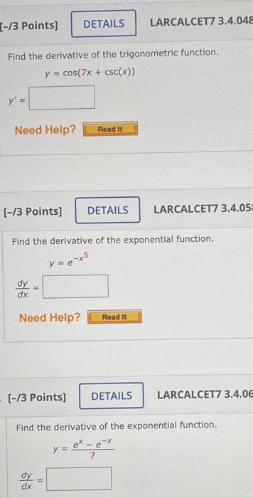 Solved E Points Details Larcalcet Find The Chegg