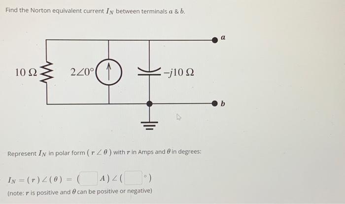 Solved Find The Norton Equivalent Current IN Between Chegg