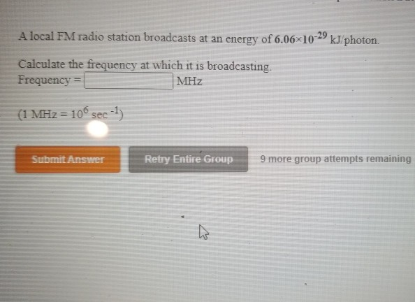 Solved Radio Wave Radiation Falls In The Wavelength Region Chegg