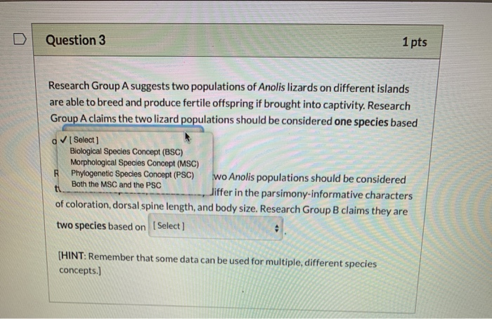 Solved Question 3 1 Pts Research Group A Suggests Two Chegg