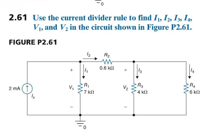 Solved Use The Current Divider Rule To Find Currents I Chegg