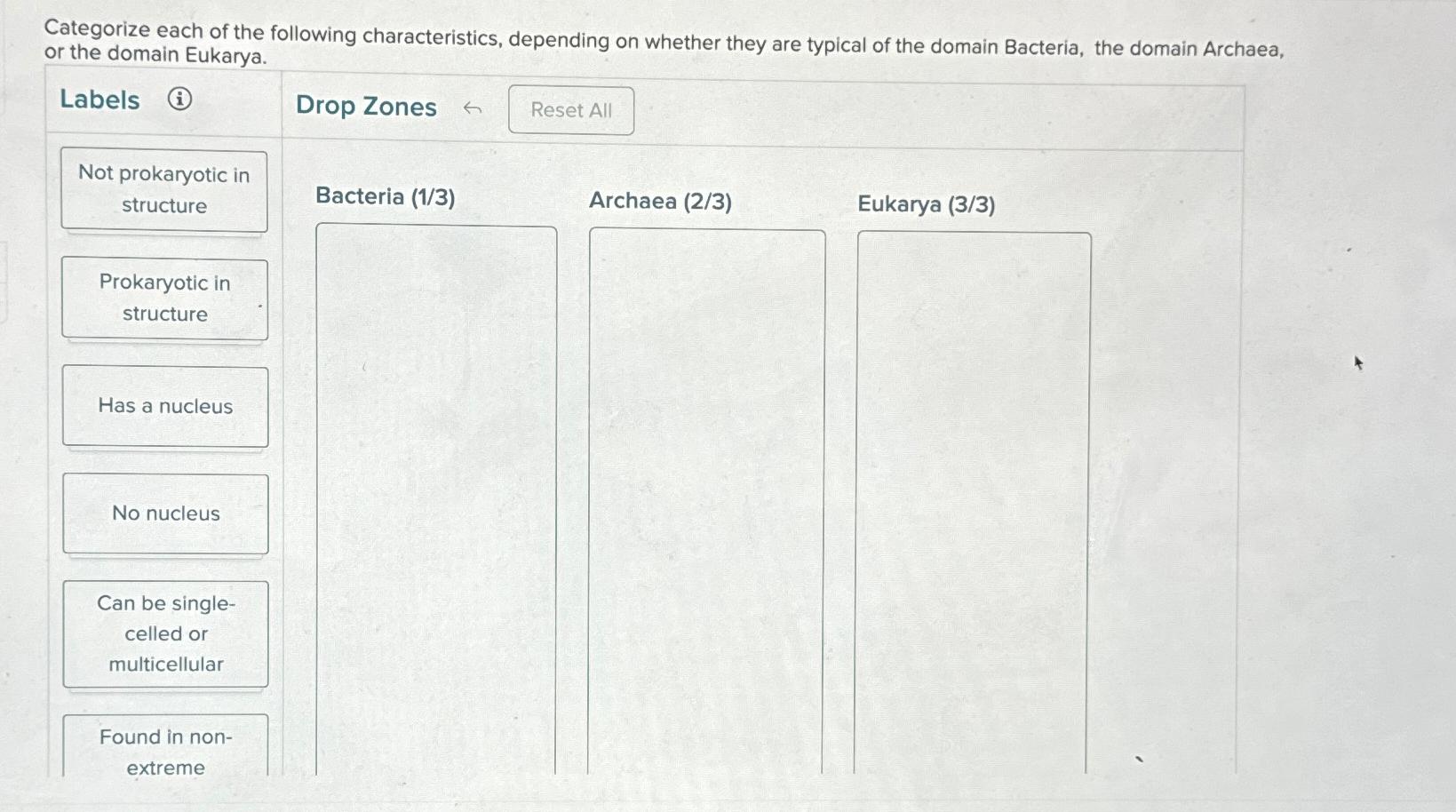 Solved Categorize Each Of The Following Characteristics Chegg