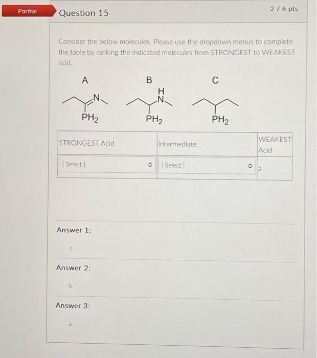 Solved Consider The Below Molecules Please Use The Dropdown Chegg