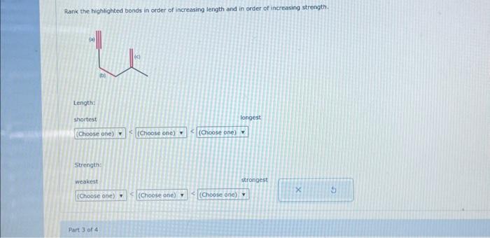 Solved Rank The Highlighted Bonds Below In Order Of Chegg