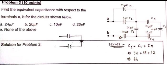 Solved Find The Equivalent Capacitance With Respect To The Chegg