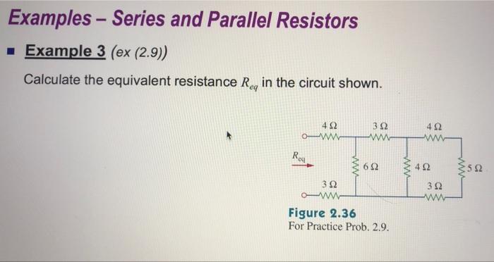 Solved Calculate The Equivalent Resistance Req In The Chegg