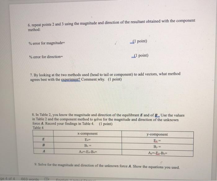 Solved Class Section Name Lab Report 9 Force Table 23 Chegg