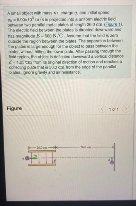 Calculate The Object S Charge To Mass Ratio Q M Chegg