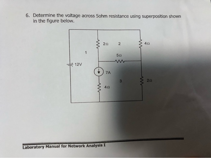 Solved Determine The Voltage Across 5 Ohm Resistance Using Chegg