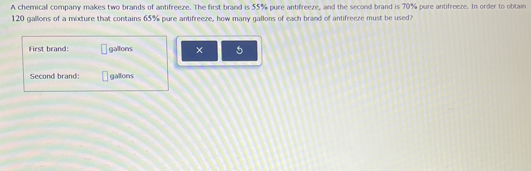 Solved A Chemical Company Makes Two Brands Of Antifreeze Chegg