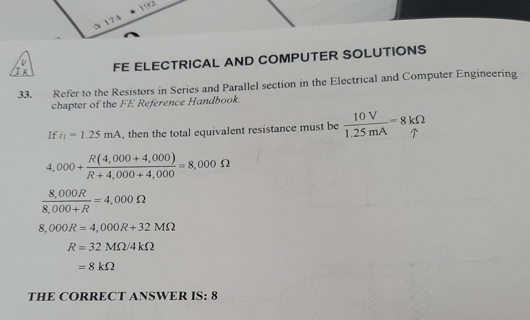 Solved FE ELECTRICAL AND COMPUTER 33 In The Figure Below Chegg