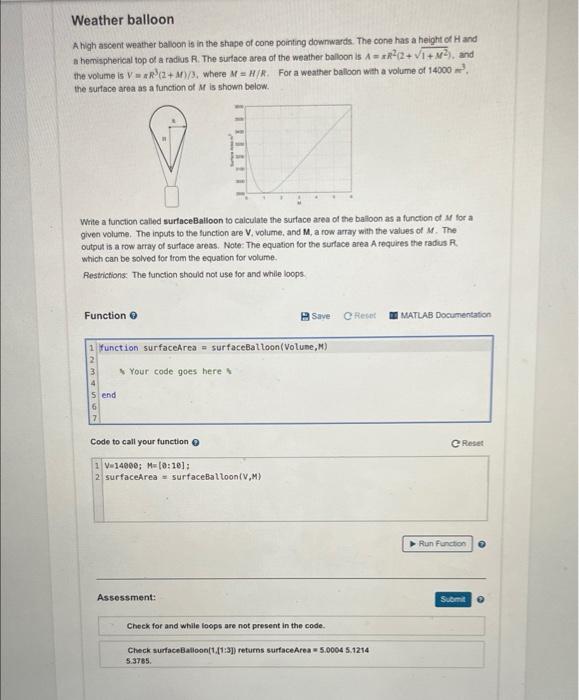 Solved Weather Balloon A High Ascent Weather Balloon Is In Chegg