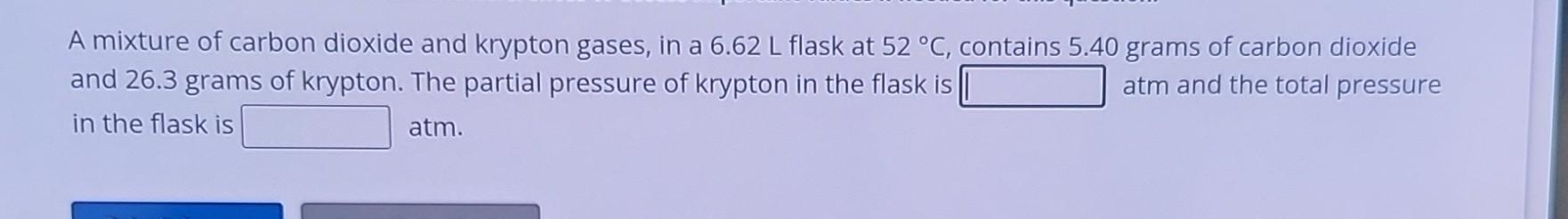 Solved A Mixture Of Carbon Dioxide And Krypton Gases In A Chegg