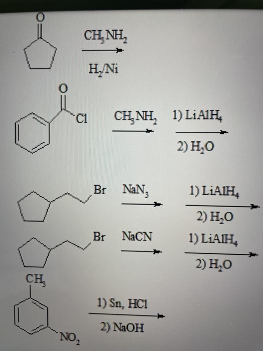 Solved Ch Nh H Ni Ci Ch Nh Lialh H Br Nan Chegg