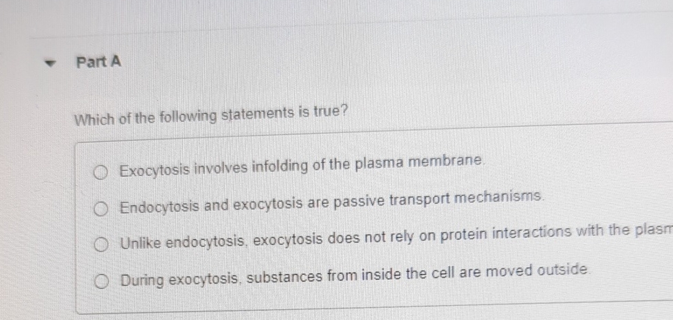 Solved Part Awhich Of The Following Statements Is Chegg