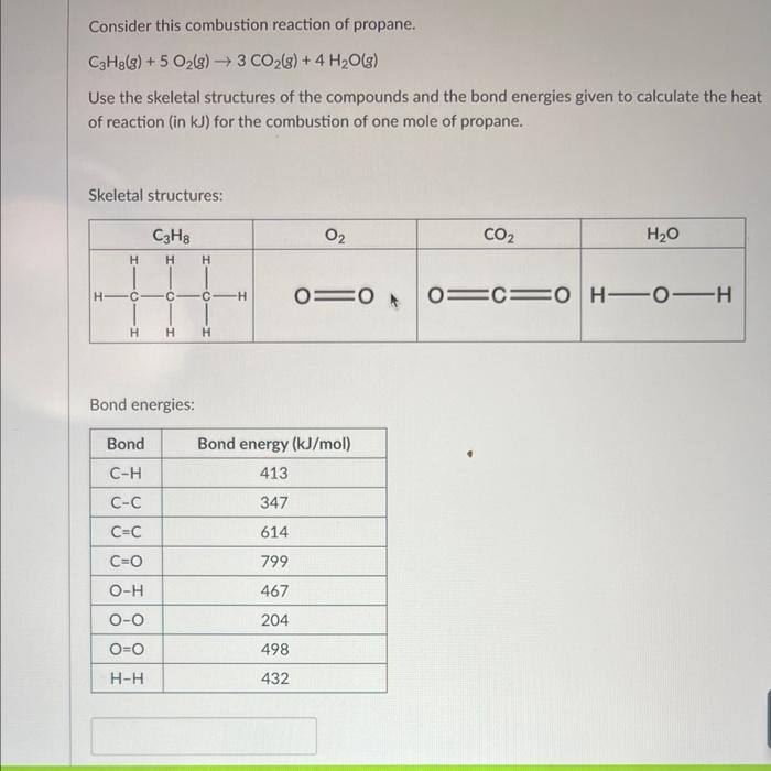 Solved Consider This Combustion Reaction Of Propane Chegg