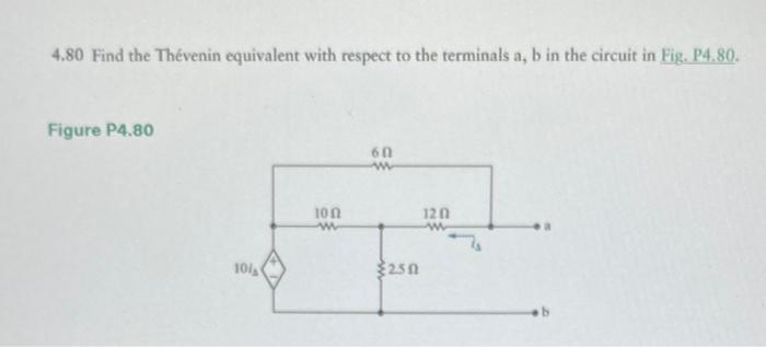 Solved Find The Th Venin Equivalent With Respect To The Chegg