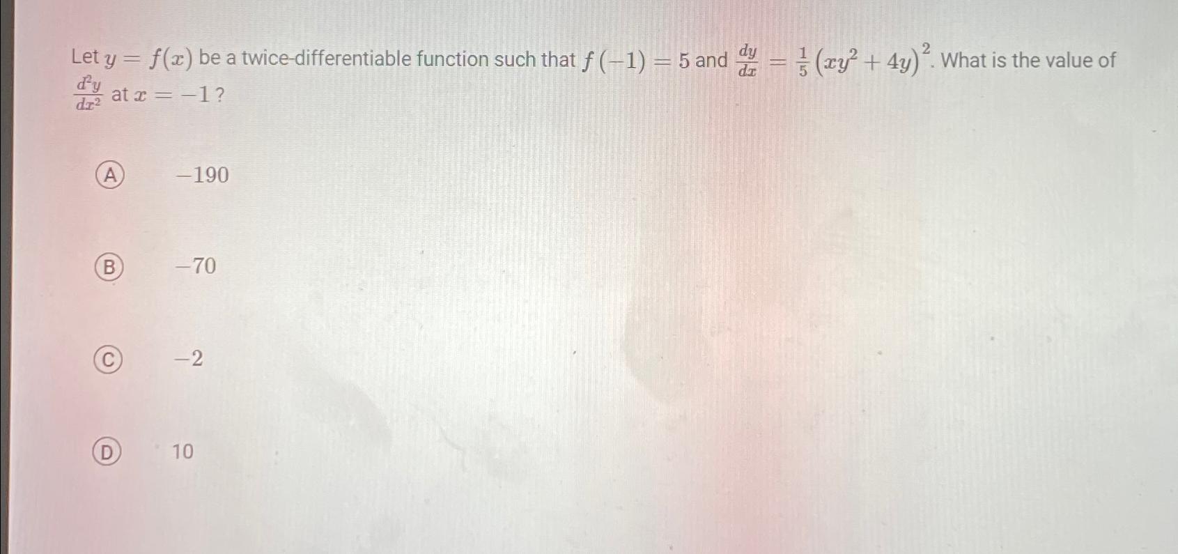 Solved Let Y F X Be A Twice Differentiable Function Such Chegg