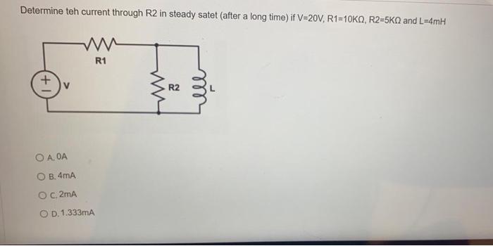 Solved For The Below Circult Vims V F Hz R And Chegg