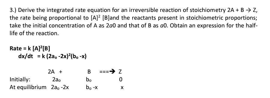 Solved Derive The Integrated Rate Equation For An Chegg