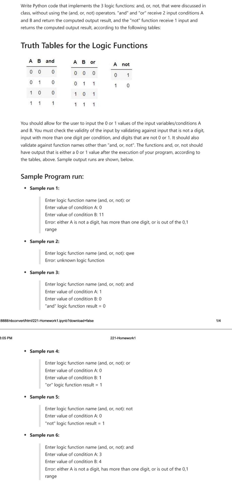 Solved Write Python Code That Implements The Logic Chegg