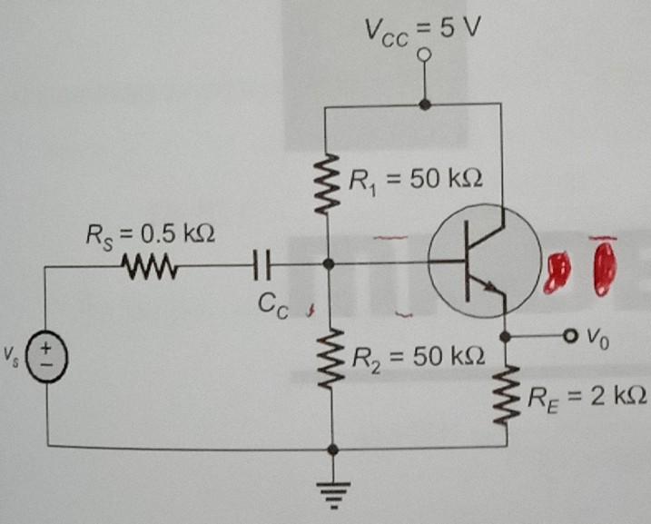 Solved Calculate The Small Signal Voltage Gain Of An Emitter Chegg