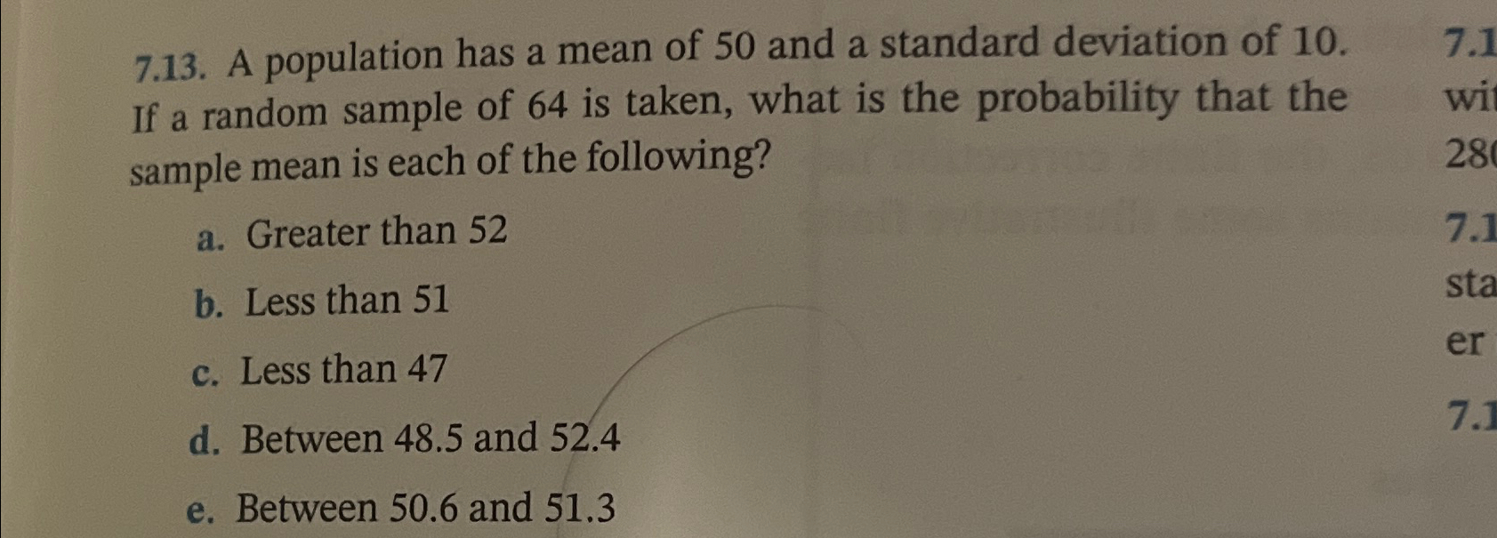 Solved A Population Has A Mean Of And A Standard Chegg