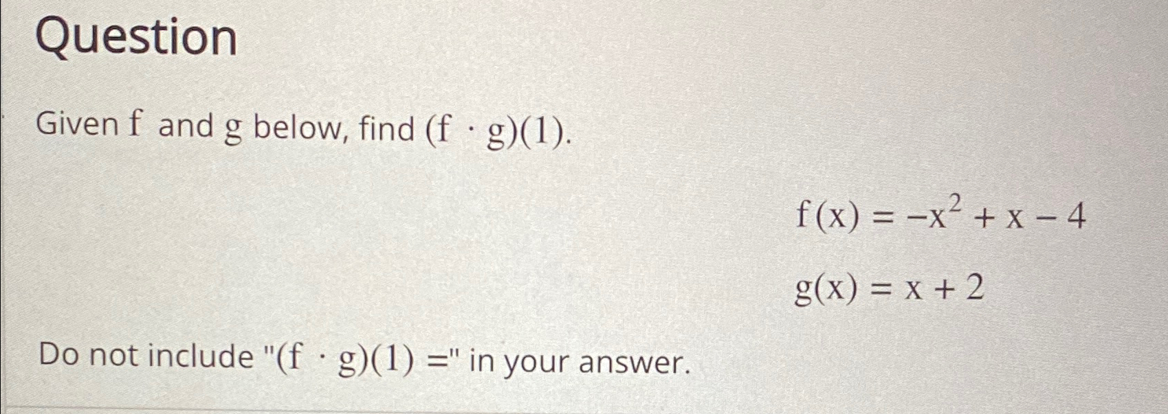 Solved Questiongiven F And G Below Find Chegg