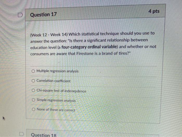 Solved 4 Pts Question 17 Week 12 Week 14 Which Chegg