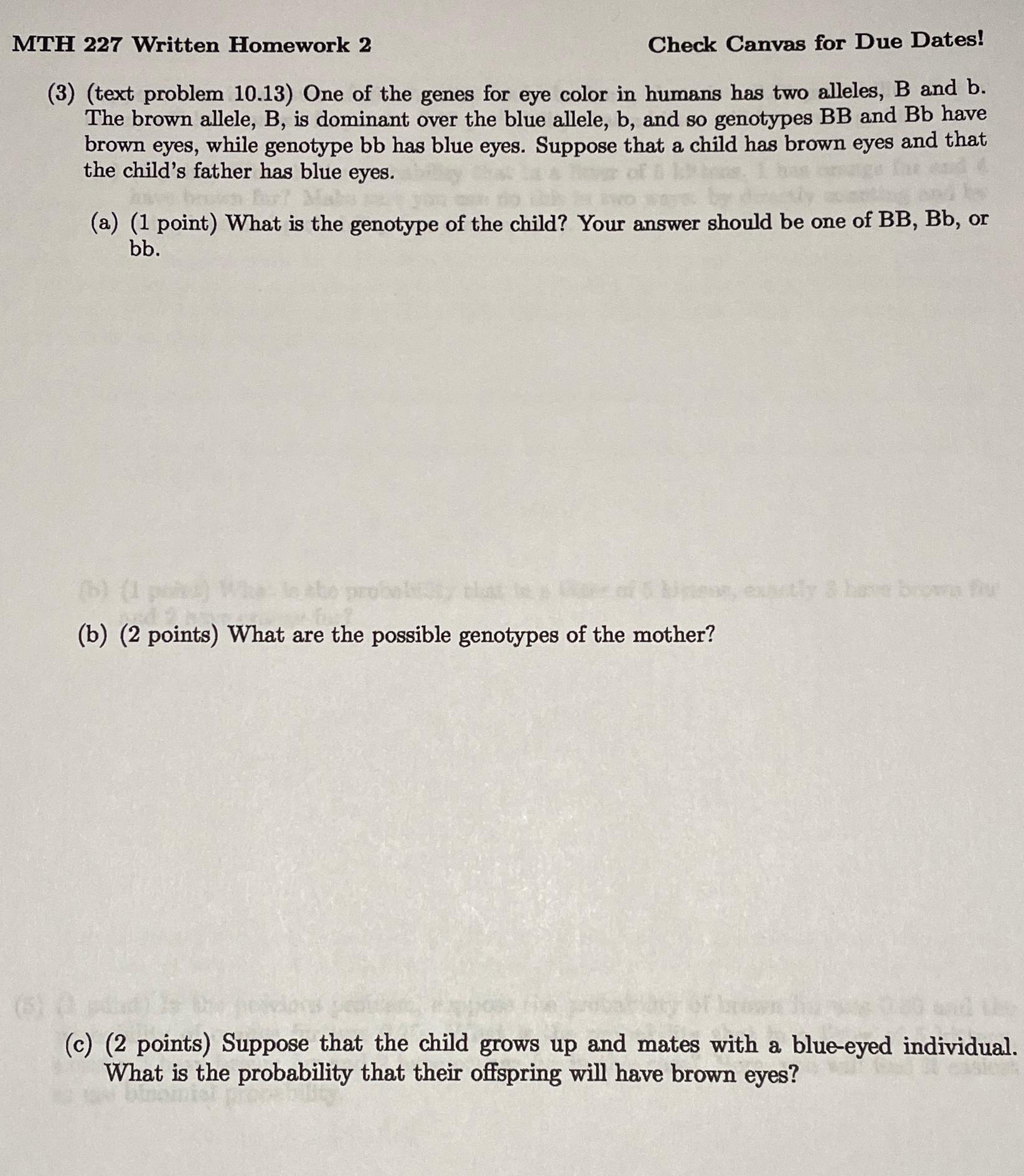 Solved MTH 227 Written Homework 2Check Canvas For Due Chegg