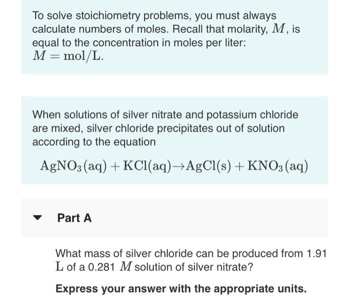 Solved Part B The Reaction Described In Part A Required Chegg