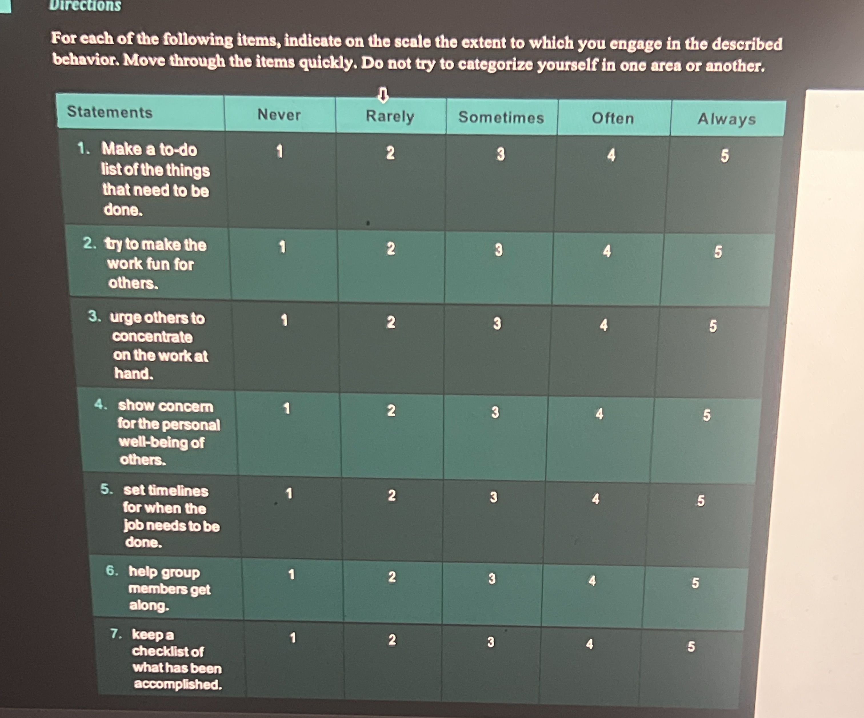 Solved DirectionsFor Each Of The Following Items Indicate Chegg