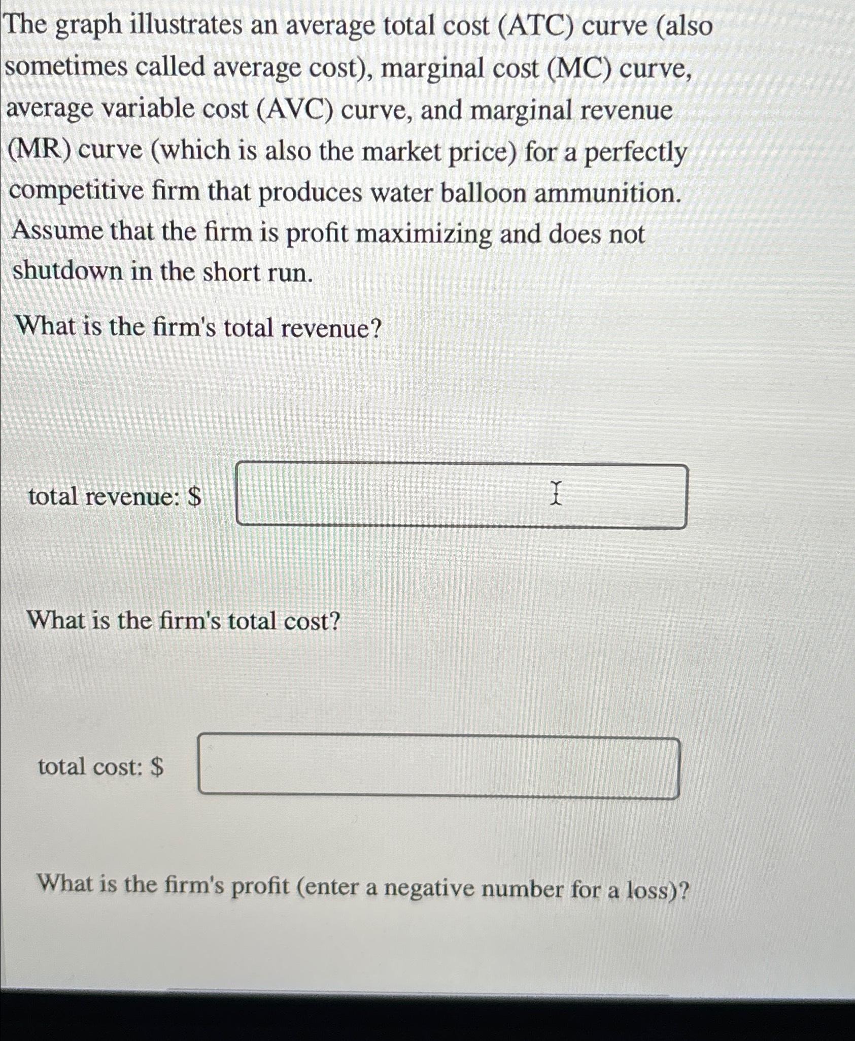 Solved The Graph Illustrates An Average Total Cost Atc Chegg