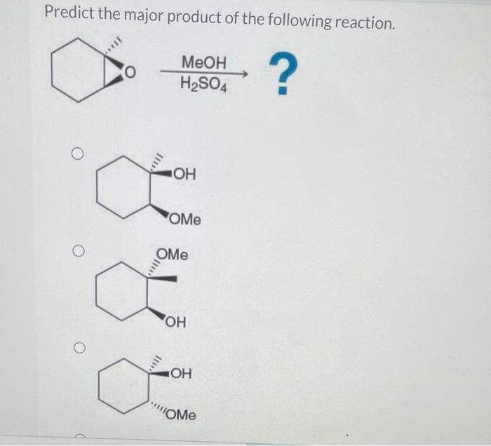 Solved Predict The Major Product Of The Following Reaction Chegg