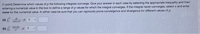 Solved Point Determine Which Values Of P The Following Chegg