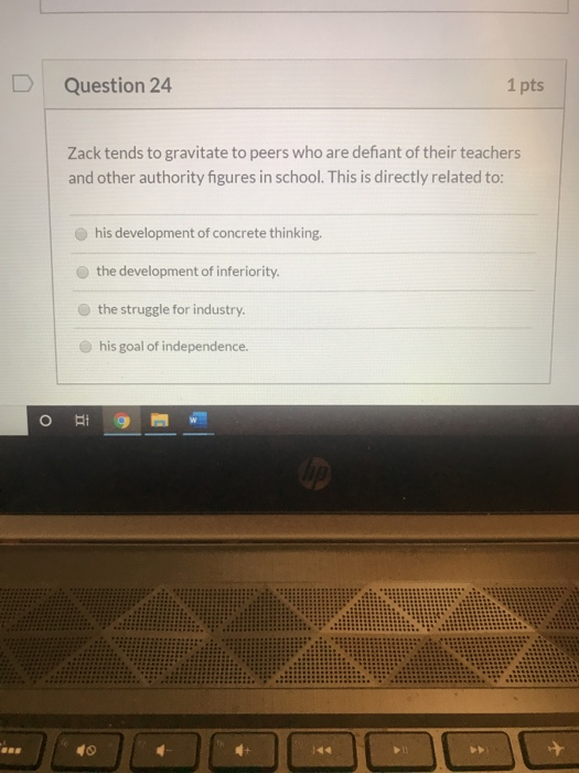 Solved Question Pts Zack Tends To Gravitate To Peers Chegg