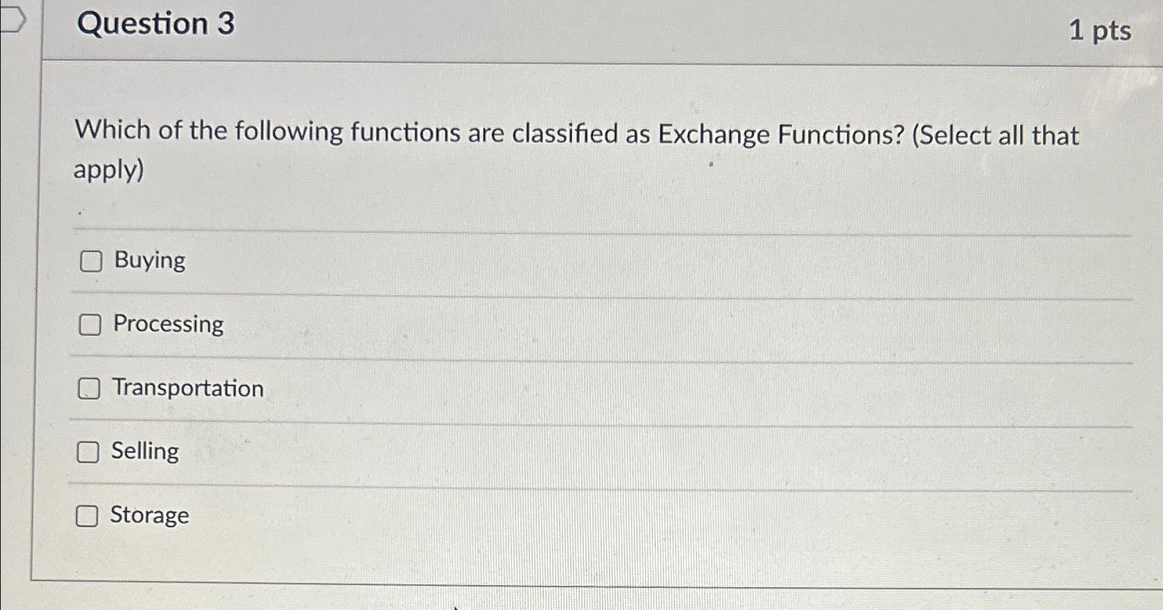 Solved Question Ptswhich Of The Following Functions Are Chegg