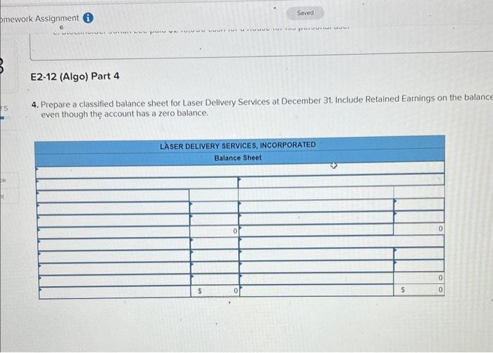 Solved Required Information E2 12 Algo Analyzing The Chegg