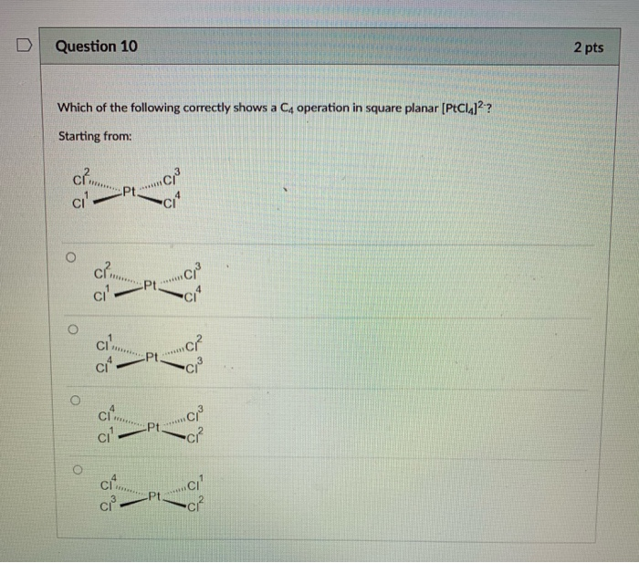 Solved Question 10 2 Pts Which Of The Following Correctly Chegg